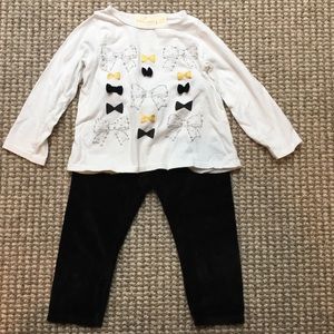 First Impressions top/velour pants set 24M